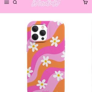 Pink and Orange Floral iPhone Case with Protective Bumper